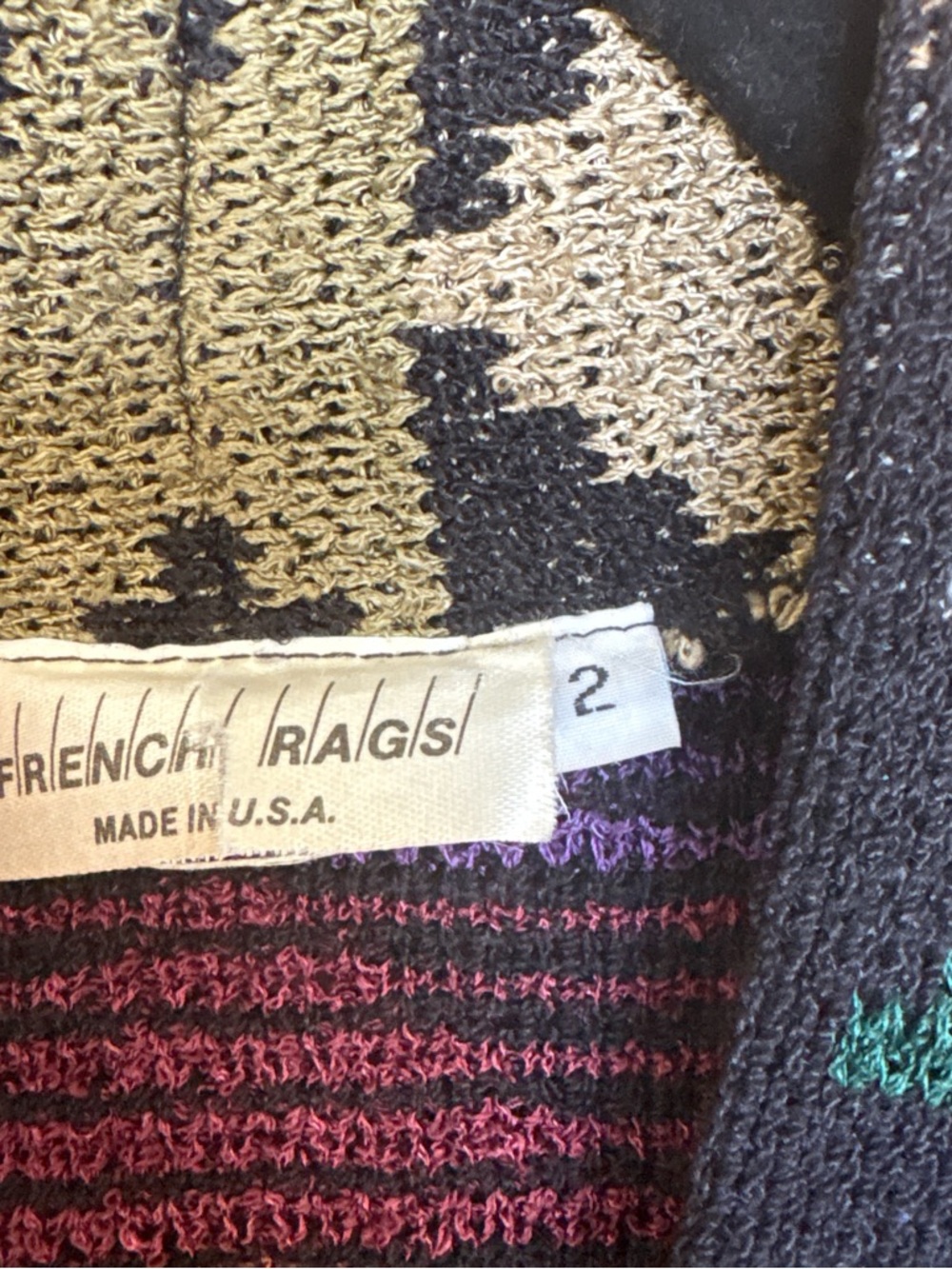 Vintage French rags duster cardigan - Picture 5 of 5